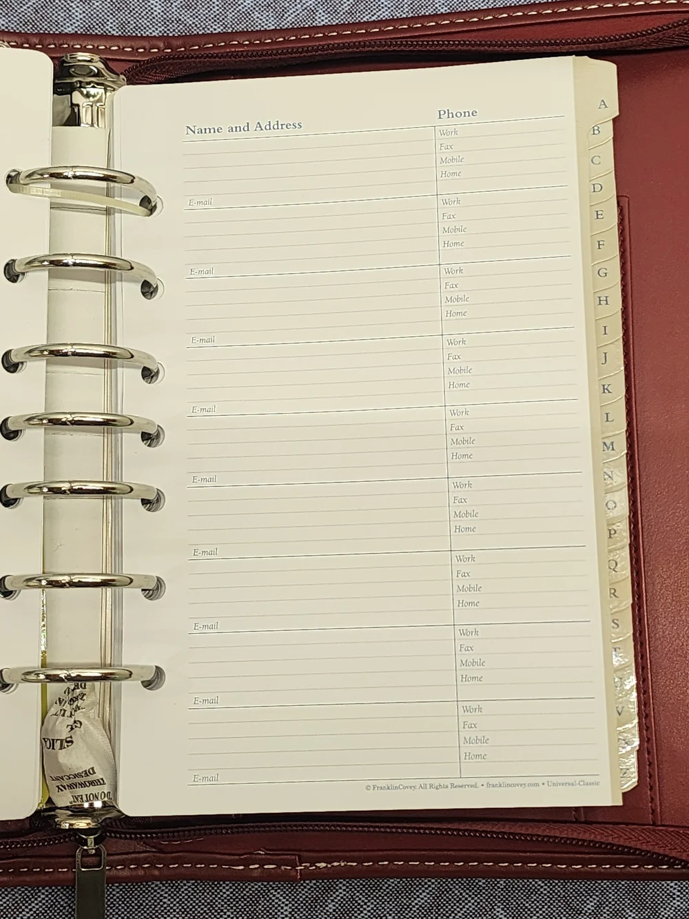 Brand New- Deadstock • Red Leather Planner • Franklin Covey